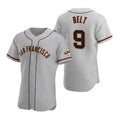 San Francisco Giants #9 Brandon Belt Gray Road Baseball Jersey