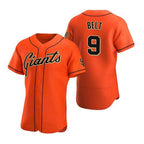 San Francisco Giants #9 Brandon Belt Orange Alternate Baseball Jersey