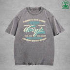 Original Interest Printed Washed T-Shirt 230G Multicolor Loose Trendy Fashionable Cotton Short Sleeve Top