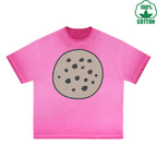 Meteorite Printed Dirty WashT-Shirt 230G Multicolor Loose Trendy Fashionable 100%Cotton Short Sleeve Top