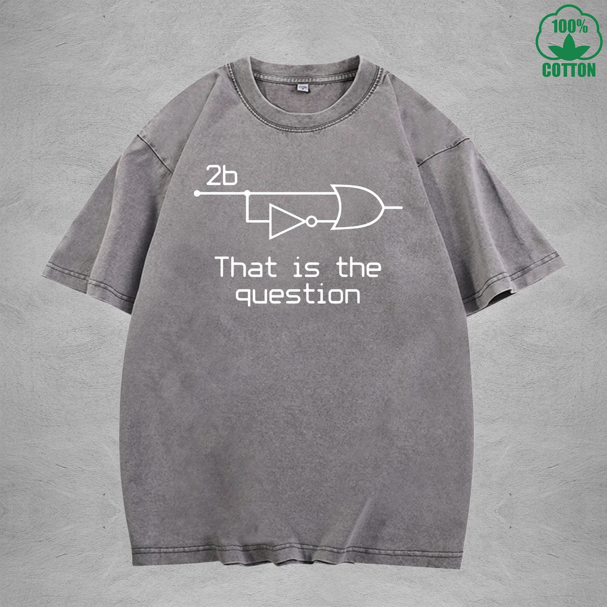 Electrical EngineerInterest Printed Washed T-Shirt 230G Loose Trendy Fashionable 100%Cotton Short Sleeve Top