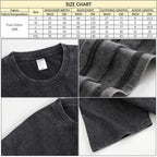 Christmas Tree Interest Printed Washed T-Shirt 230G Multicolor Loose Trendy Fashionable 100%Cotton Short Sleeve Top