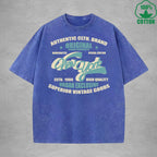 Original Interest Printed Washed T-Shirt 230G Multicolor Loose Trendy Fashionable Cotton Short Sleeve Top