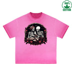 Love Printed Dirty Wash T-Shirt 230G Multicolor Loose Trendy Fashionable 100%Cotton Short Sleeve Top