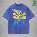 Deity American Retro 230G Washed T-Shirt Available in Multiple Colors Fashionable Pure Cotton Short Sleeve