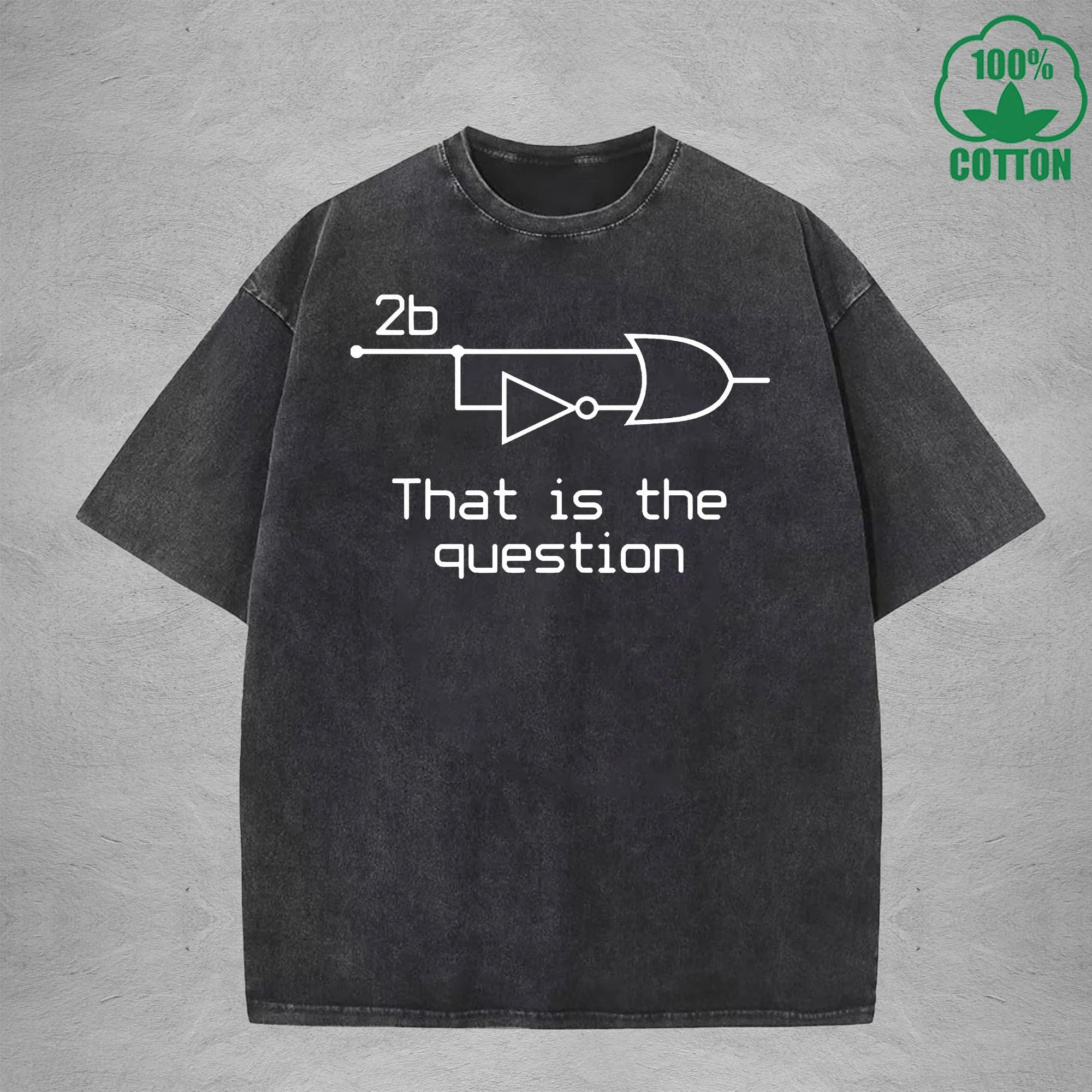 Electrical EngineerInterest Printed Washed T-Shirt 230G Loose Trendy Fashionable 100%Cotton Short Sleeve Top