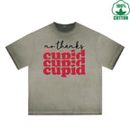 Destiny Grass Printed Dirty Wash T-Shirt 230G Multicolor Loose Trendy Fashionable 100%Cotton Short Sleeve Top