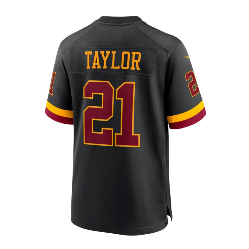 Sean Taylor Commanders #21 Black Game Stitched Football Jersey