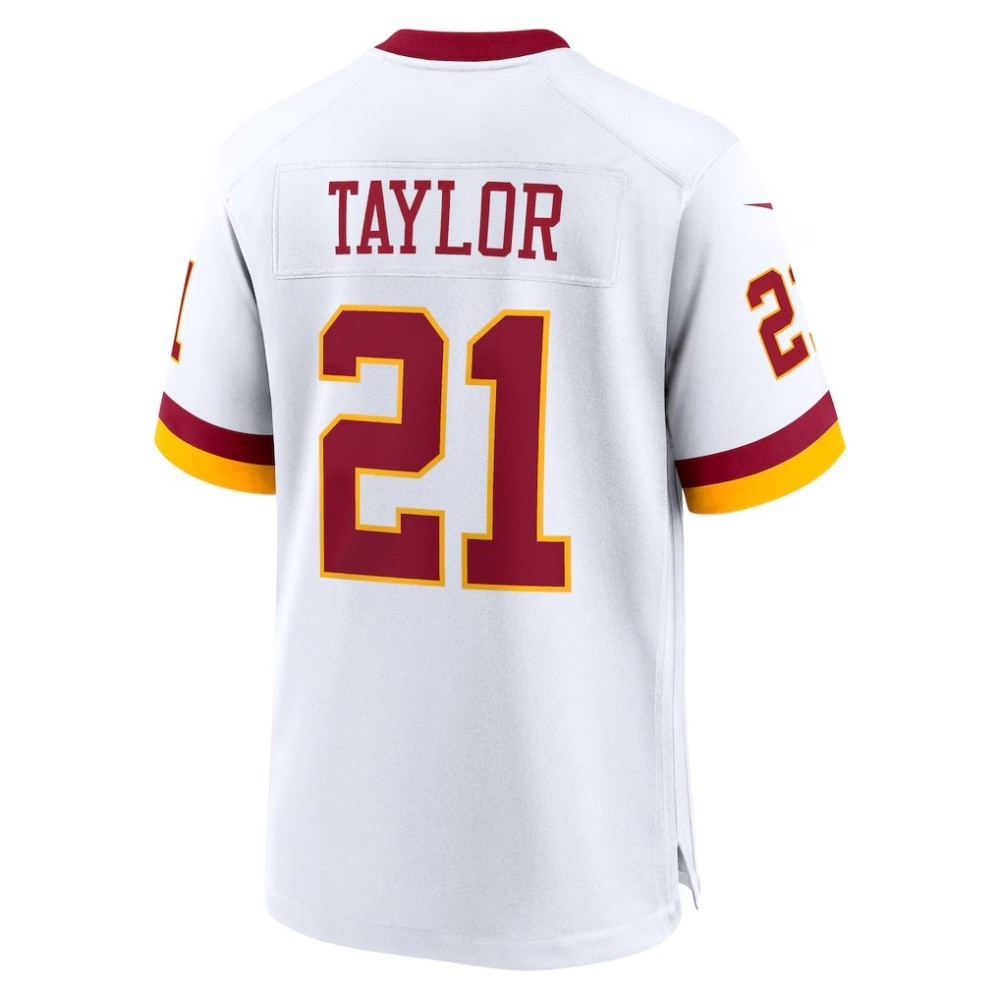 Sean Taylor Commanders #21 White Game Stitched Football Jersey