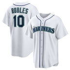 Seattle Mariners #10 Victor Robles White Home Replica Baseball Jersey
