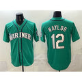 Seattle Mariners #12 Josh Naylor Aqua Limited Stitched Baseball Jersey