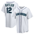 Seattle Mariners #12 Josh Naylor White Home Replica Baseball Jersey