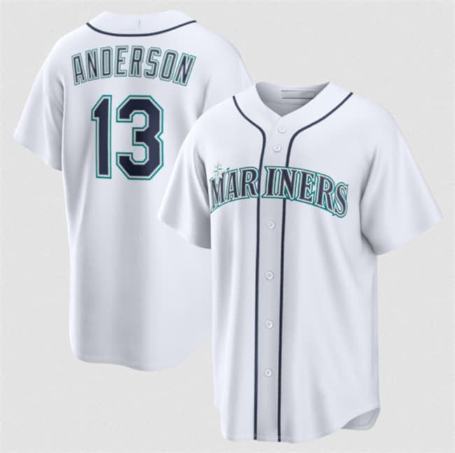 Seattle Mariners #13 Kade Anderson White Cool Base Limited Stitched Baseball Jersey