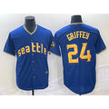 Seattle Mariners #24 Ken Griffey Blue 2023 City Connect Cool Base Stitched Baseball Jersey