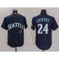 Seattle Mariners #24 Ken Griffey Jr Navy Cool Base Stitched Baseball Jersey