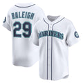 Seattle Mariners #29 Cal Raleigh White Home Limited Player Baseball Jersey