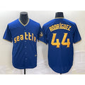 Seattle Mariners #44 Julio Rodriguez Blue 2023 City Connect Cool Base Stitched Baseball Jersey