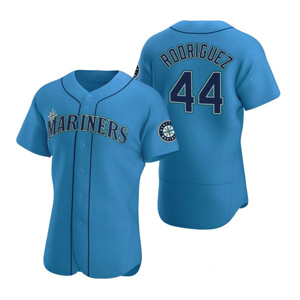 Seattle Mariners #44 Julio Rodríguez Royal Flex Base Stitched Baseball Jersey