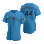 Seattle Mariners #44 Julio Rodríguez Royal Flex Base Stitched Baseball Jersey