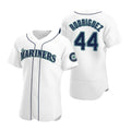 Seattle Mariners #44 Julio Rodríguez White Flex Base Stitched Baseball Jersey