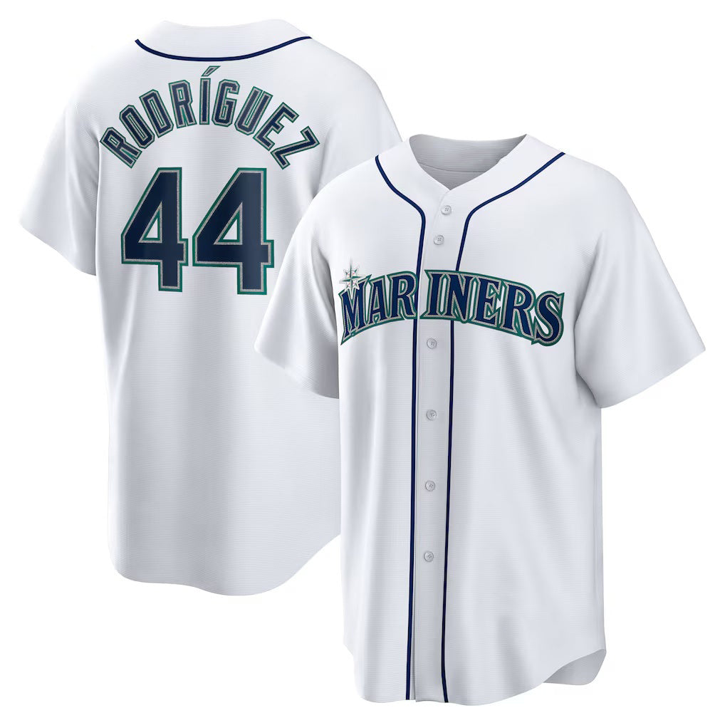 Seattle Mariners #44 Julio Rodriguez White Home Replica Player Baseball Jersey
