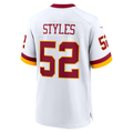 Sonny Styles Commanders #52 White 2026 Draft Game Stitched Football Jersey