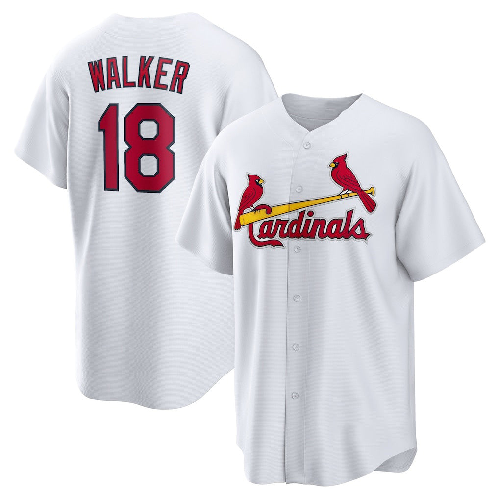St. Louis Cardinals #18 Jordan Walker White Home Official Replica Player Baseball Jersey