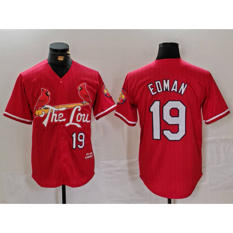 St. Louis Cardinals #19 Tommy Edman Red 2024 City Connect Stitched Baseball Jersey