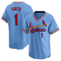 St. Louis Cardinals #1 Ozzie Smith Royal Throwback Cooperstown Limited Baseball Jersey