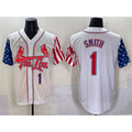 St. Louis Cardinals #1 Ozzie Smith White Independence Day Vapor Premier Limited Stitched Baseball Jersey