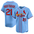 St. Louis Cardinals #21 Lars Nootbaar Light Blue Alternate Limited Baseball Jersey