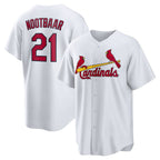 St. Louis Cardinals #21 Lars Nootbaar White Home Replica Baseball Jersey