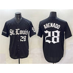 St. Louis Cardinals #28 Nolan Arenado Black 'Gothic Legacy Edition' Vapor Premier Limited Stitched Baseball Jersey