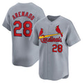 St. Louis Cardinals #28 Nolan Arenado Gray Away Limited Player Baseball Jersey