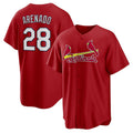 St. Louis Cardinals #28 Nolan Arenado Red Alternate Official Replica Player Baseball Jersey