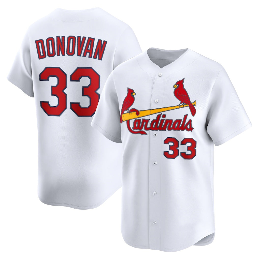 St. Louis Cardinals #33 Brendan Donovan White Home Limited Player Baseball Jersey