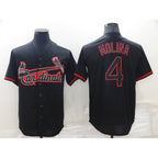 St. Louis Cardinals #4 Yadier Molina Lights Out Black Fashion Stitched Cool Baseball Jersey