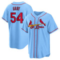 St. Louis Cardinals #54 Sonny Gray Light Blue Alternate Replica Baseball Jersey