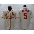 St. Louis Cardinals #5 Albert Pujols Cream Stitched Cool Baseball Jersey