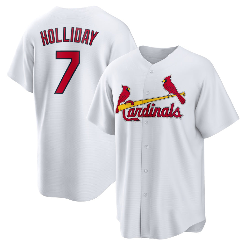 St. Louis Cardinals #7 Matt Holliday White Home Retired Player Replica Baseball Jersey