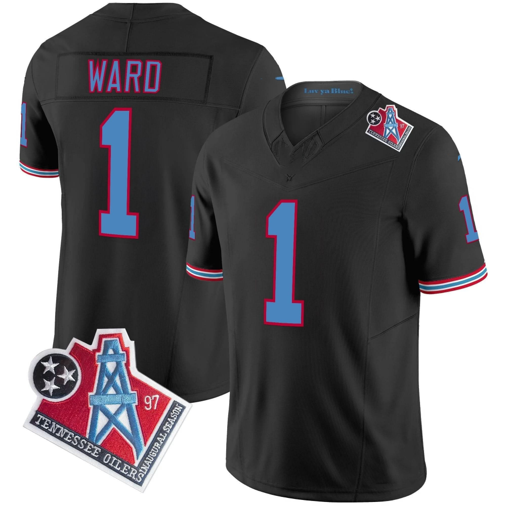 T.Titans #1 Cameron Ward Black F.U.S.E. Vapor Limited Throwback Stitched Football Jersey