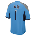 T.Titans #1 Cameron Ward Light Blue 2025 Draft First Round Pick Game Jersey