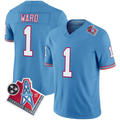 T.Titans #1 Cameron Ward Light Blue F.U.S.E. Vapor Limited Stitched Throwback Football Jersey