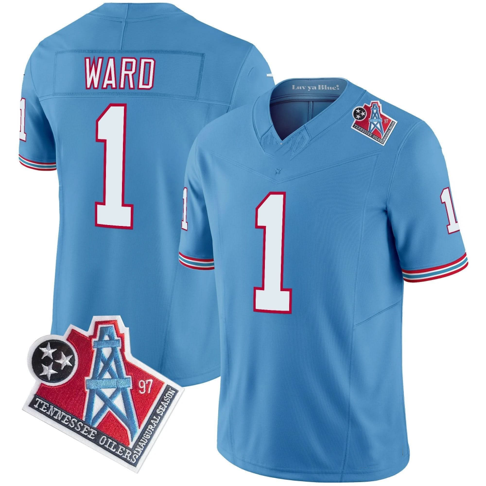 T.Titans #1 Cameron Ward Light Blue F.U.S.E. Vapor Limited Stitched Throwback Football Jersey