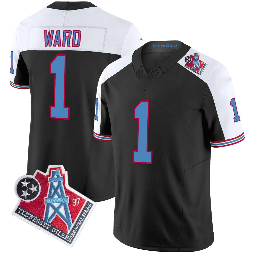 T.Titans #1 Cameron Ward White Black Alternate F.U.S.E. Vapor Limited Throwback Stitched Football Jersey