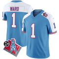 T.Titans #1 Cameron Ward White Light Blue F.U.S.E. Vapor Limited Stitched Throwback Football Jersey