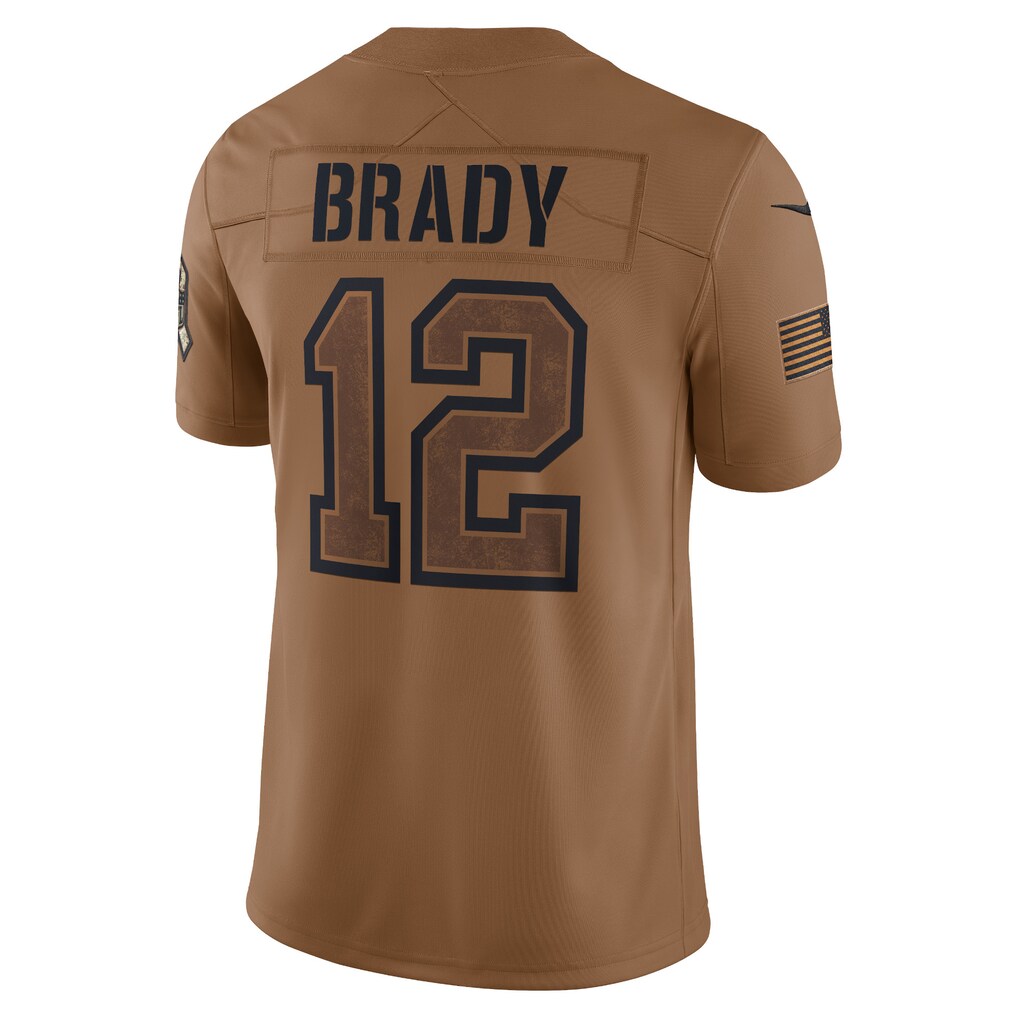 TB.Buccaneers #12 Tom Brady Brown Salute To Service Limited Stitched Football Jersey