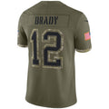 TB.Buccaneers #12 Tom Brady Olive Salute To Service Limited Stitched Football Jersey