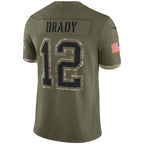 TB.Buccaneers #12 Tom Brady Olive Salute To Service Limited Stitched Football Jersey