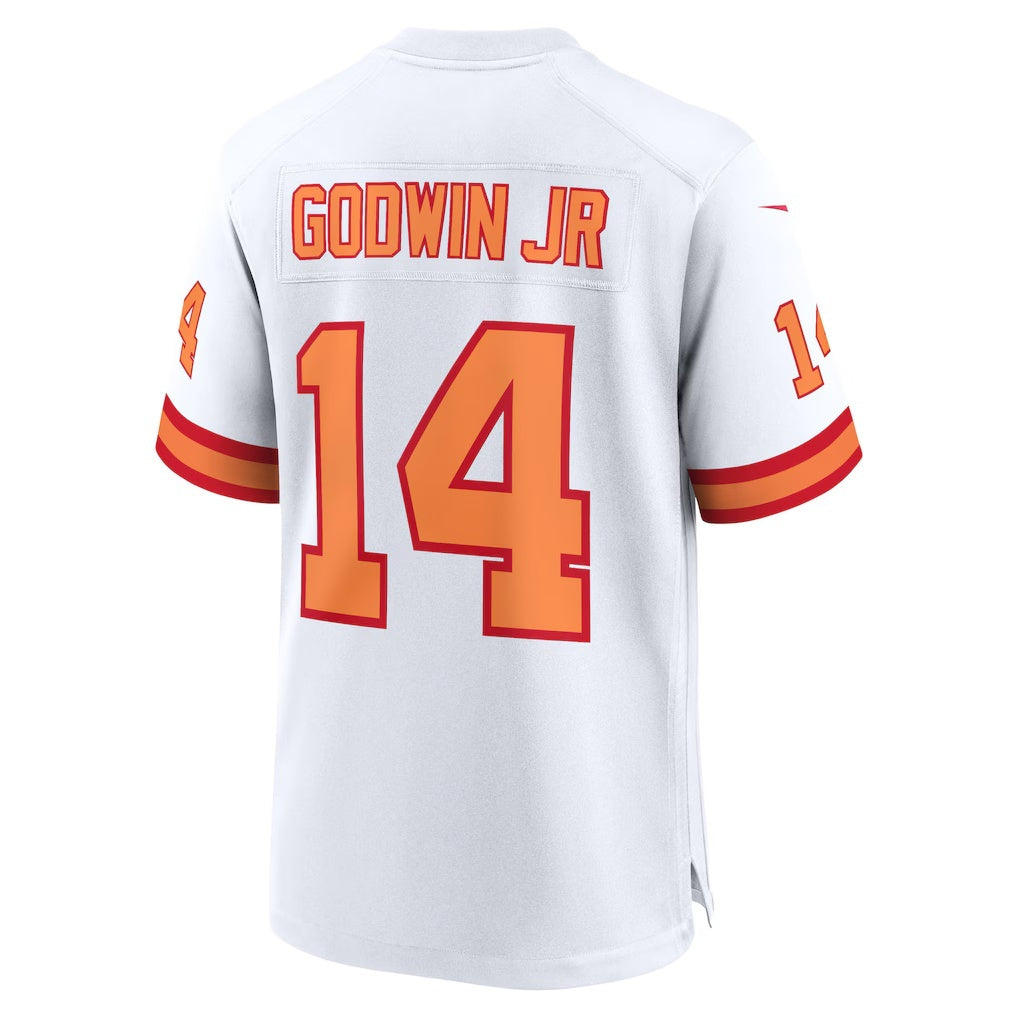 TB.Buccaneers #14 Chris Godwin Jr. '76 White 50th Season Game Jersey